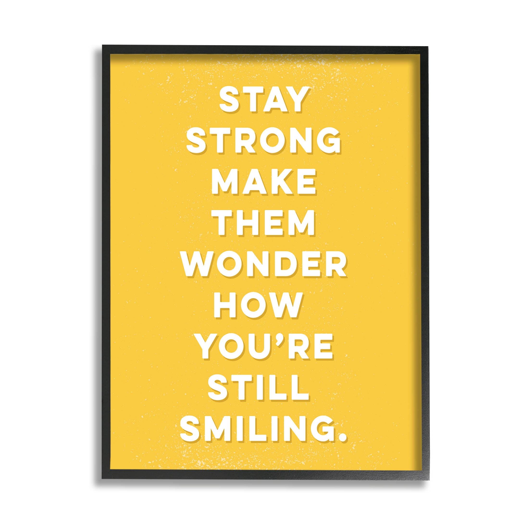 Stupell Industries Stay Strong Inspirational Phrase Graphic Art Black Framed Art Print Wall Art, Design by K. Kaufman