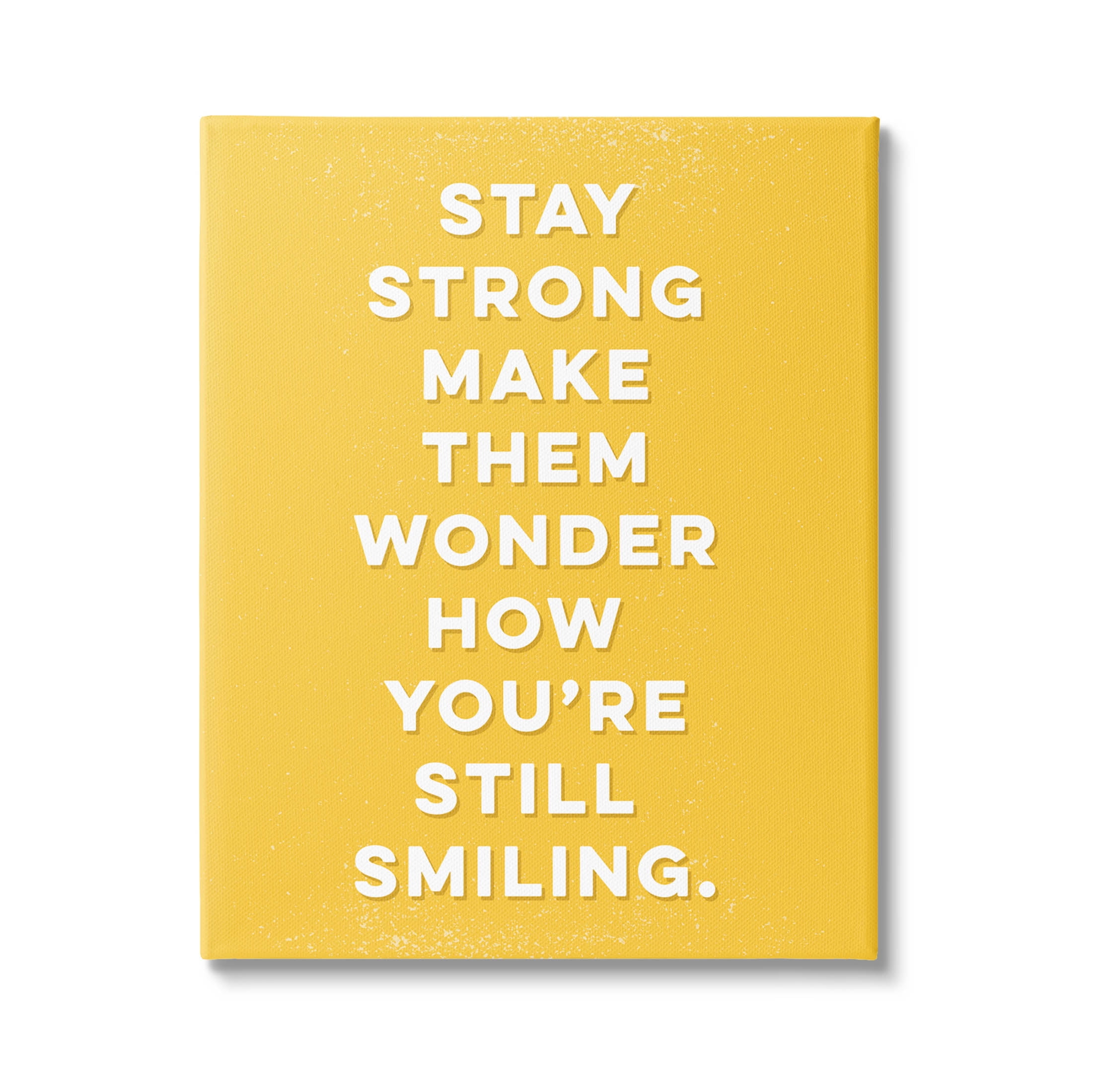 Stupell Industries Stay Strong Inspirational Phrase Graphic Art Gallery Wrapped Canvas Print Wall Art, Design by K. Kaufman