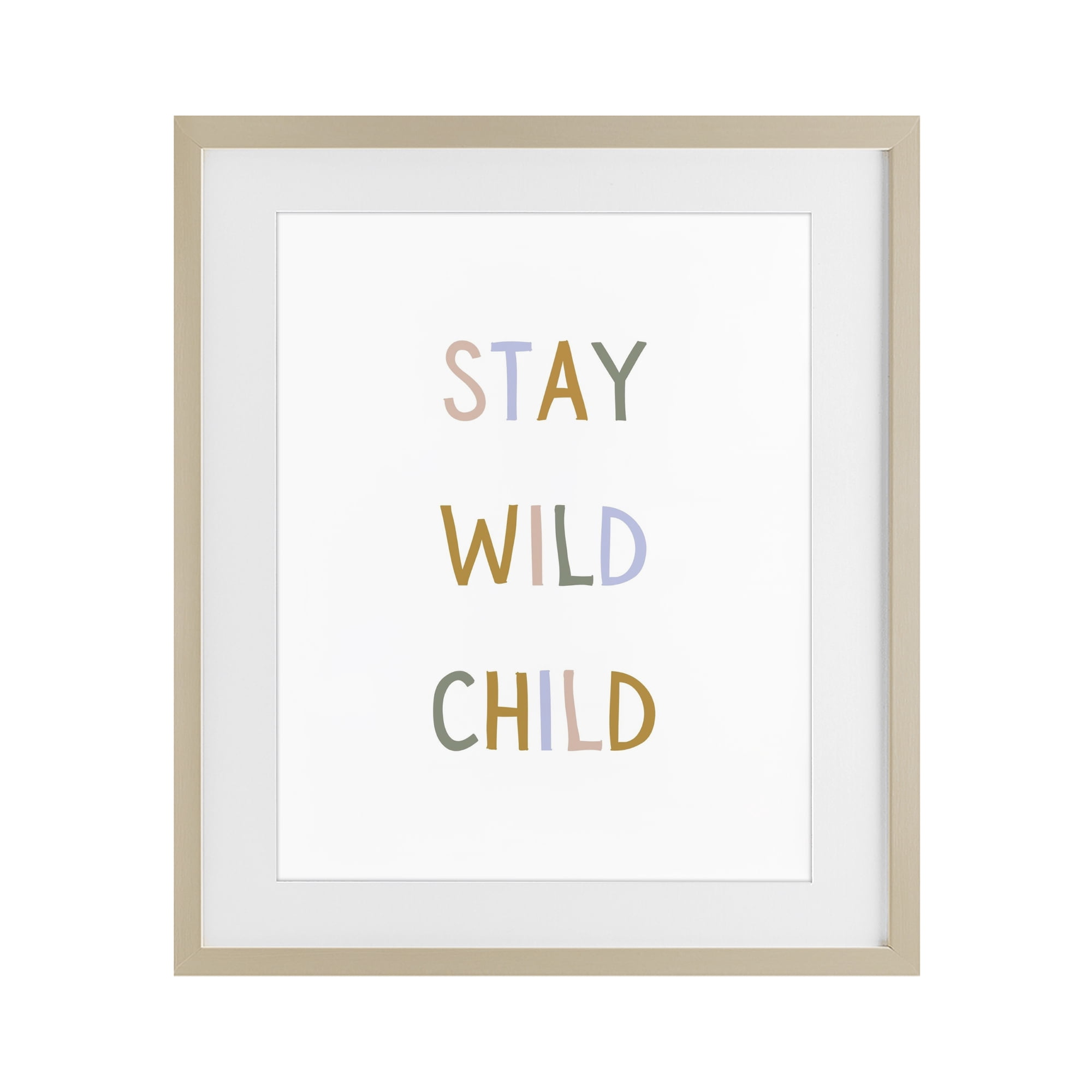 Stupell Industries Stay Wild Child Birch Framed Print Under Glass, design by Katie Griggs