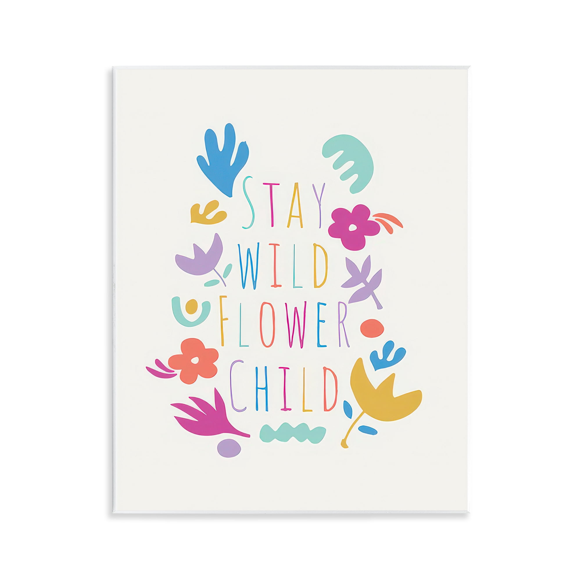 Stupell Industries Stay Wild Flower Child Plants & Flowers Painting Unframed Art Print Wall Art, 11 x 14