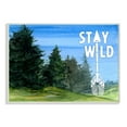 thumbnail image 1 of Stupell Industries Stay Wild Forest Landscape Blue Green Word Painting Wall Plaque by The Saturday Evening Post, 1 of 1