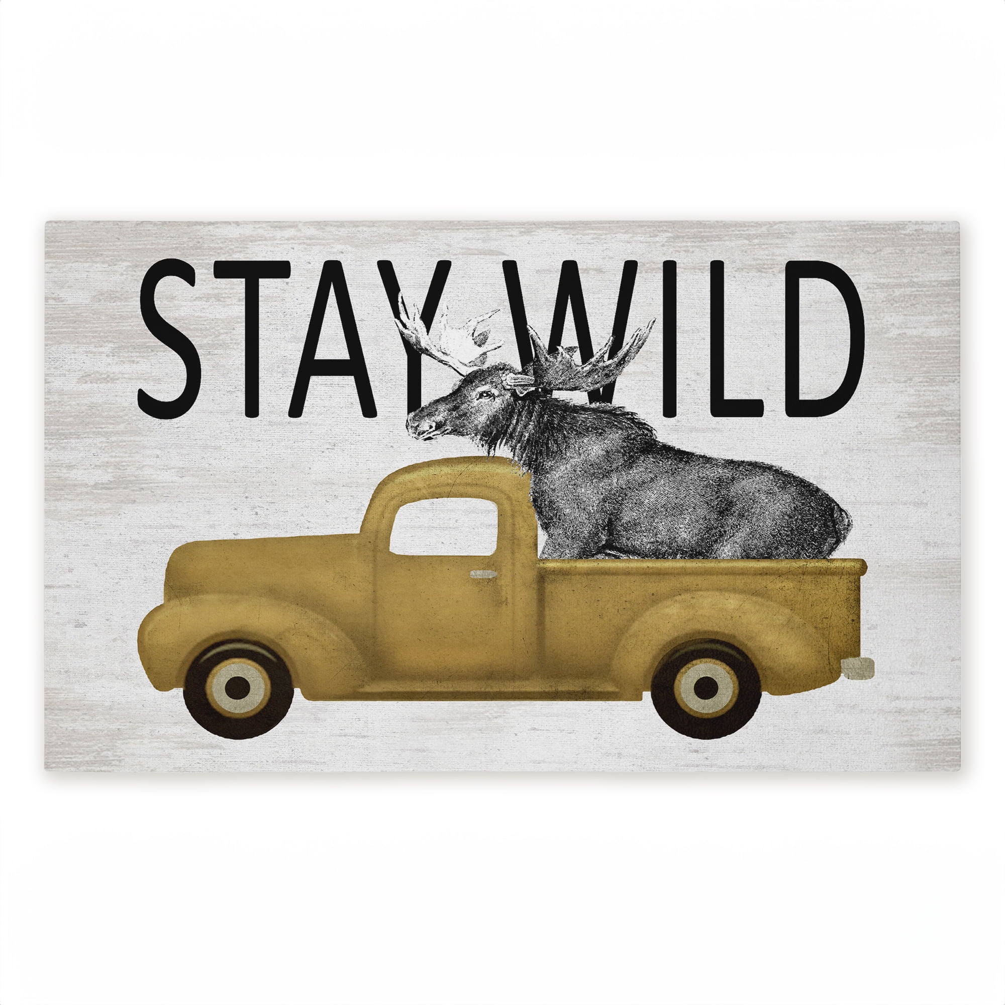 Stupell Industries Stay Wild Moose Tailgate Printed Outdoor Door Floor Mat, design by Lettered and Lined