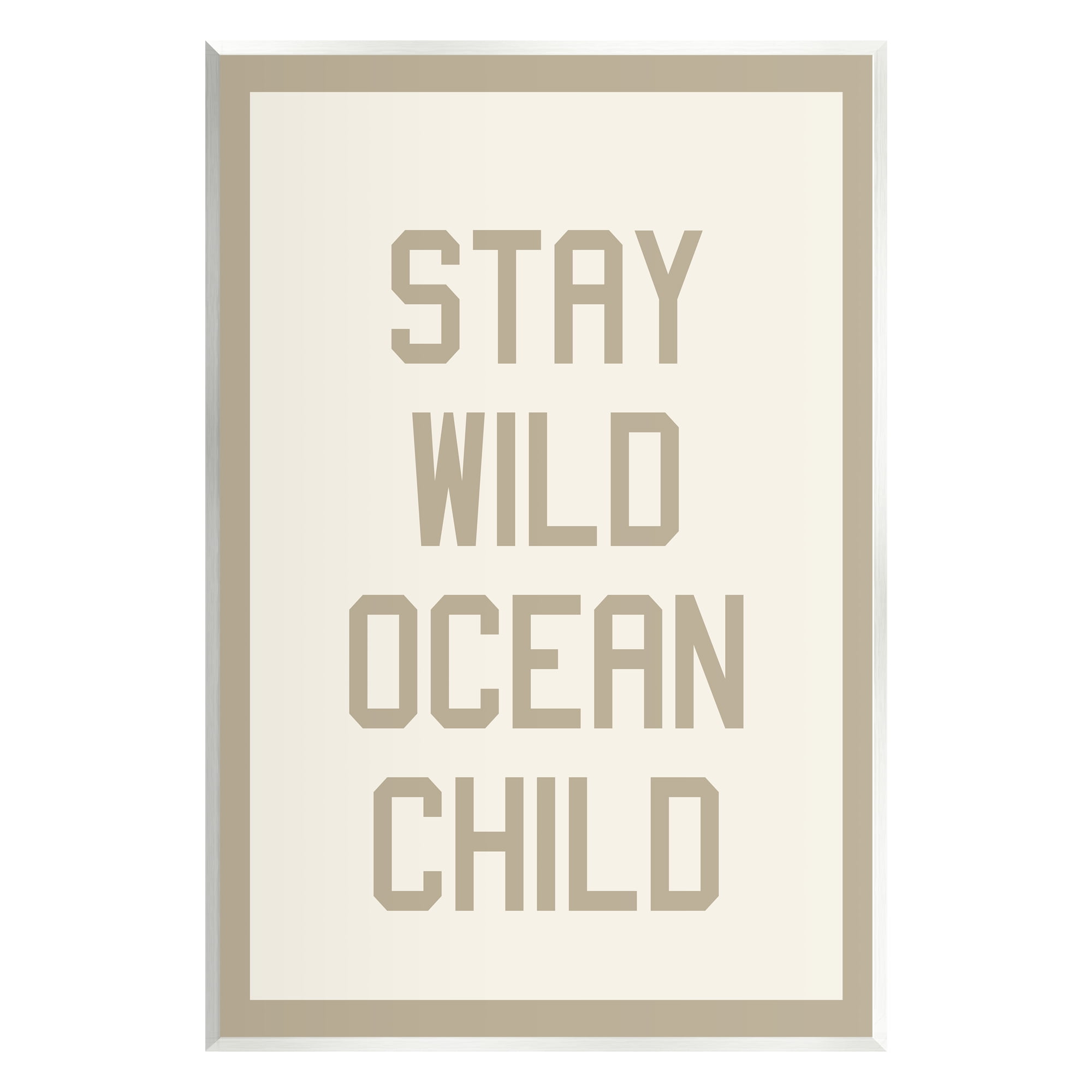 Stupell Industries Stay Wild Ocean Child Inspirational Painting Unframed Art Print Wall Art, 10 x 15
