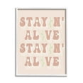 thumbnail image 1 of Stupell Industries Stayin' Alive Groovy Gardening Plant Text Quote Framed Wall Art, 11 x 14, Design by Lil' Rue, 1 of 5