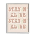 thumbnail image 1 of Stupell Industries Stayin' Alive Groovy Gardening Plant Text Quote Framed Wall Art, 16 x 20, Design by Lil' Rue, 1 of 5