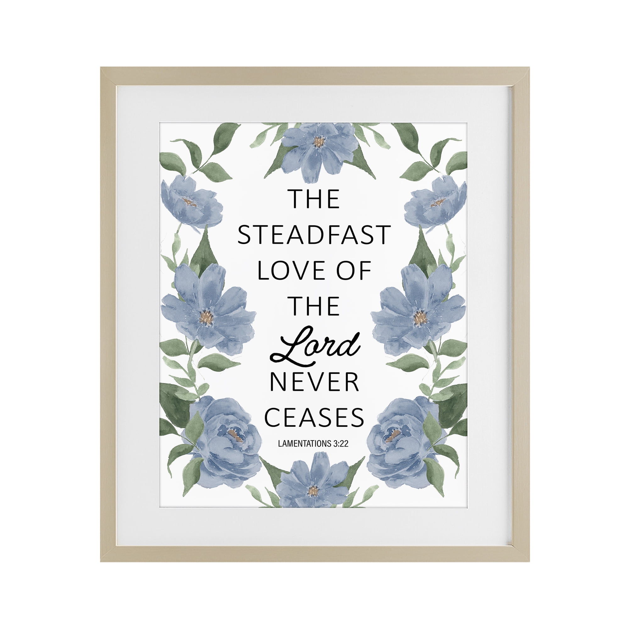 Stupell Industries Steadfast Love Of The Lord Birch Framed Print Under Glass, design by Lucille Price