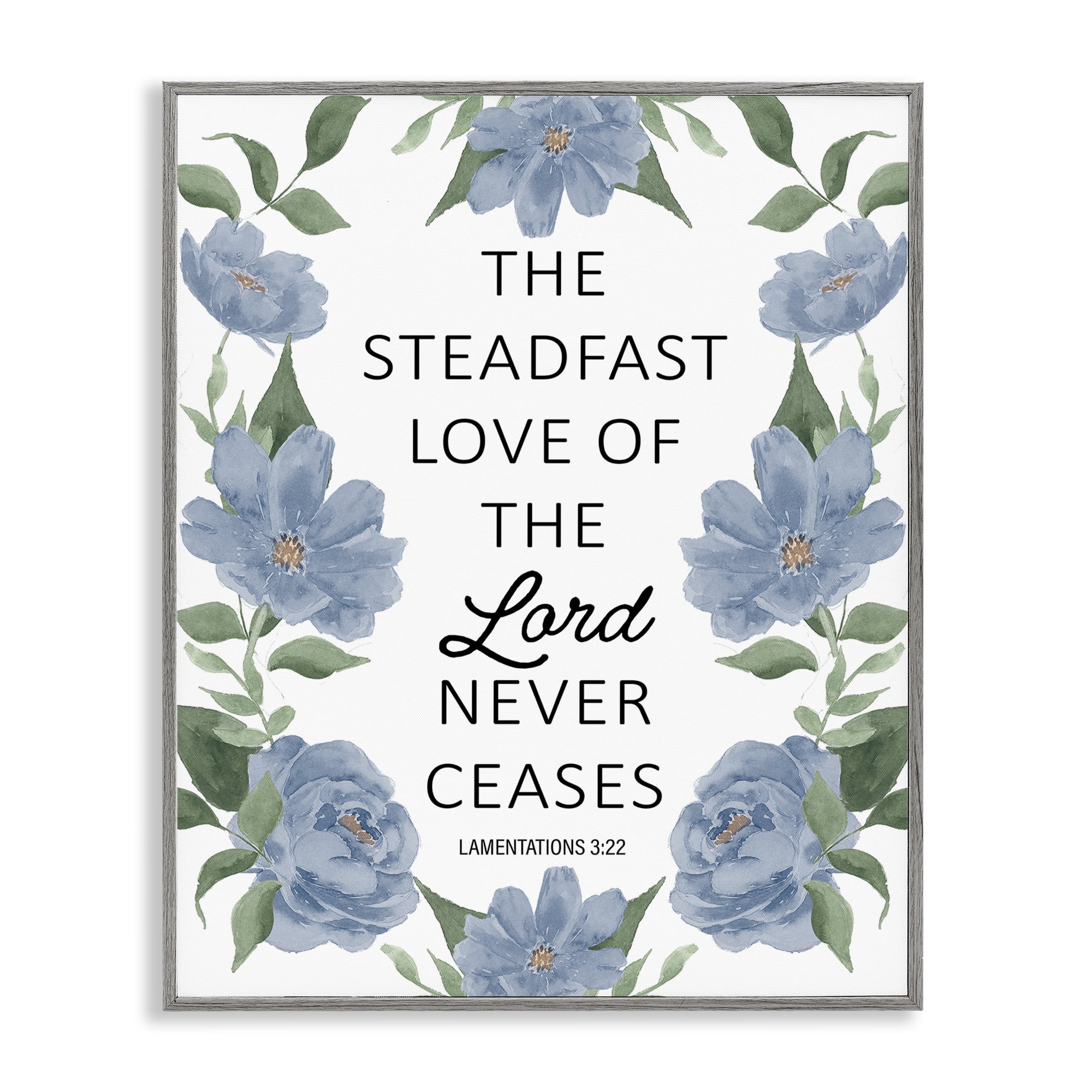 Stupell Industries Steadfast Love Of The Lord Gray Framed Giclee Art, design by Lucille Price