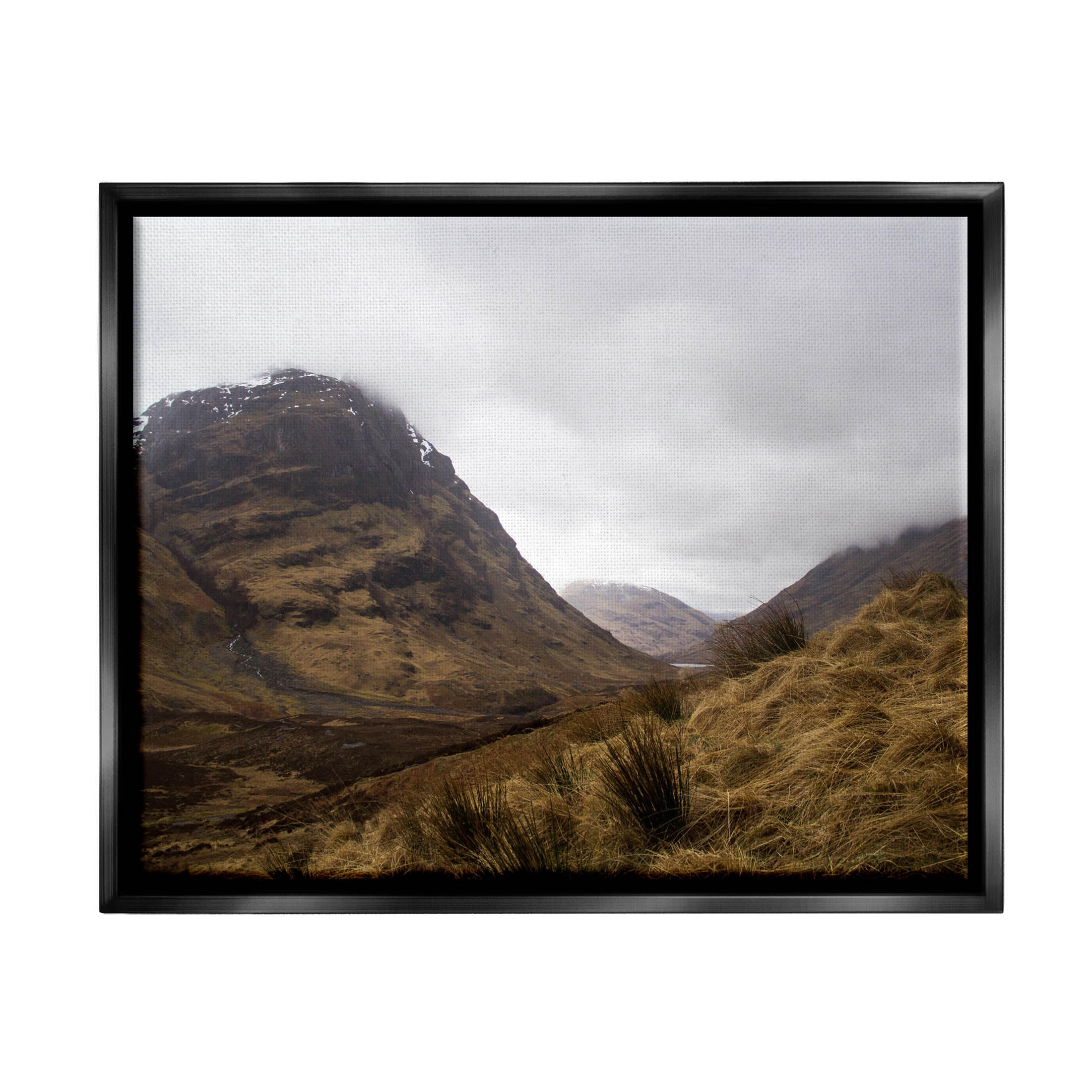 Stupell Industries Steep Cliffs Landscape Photograph Jet Black Floating Framed Canvas Print Wall Art, Design by Daphne Polselli