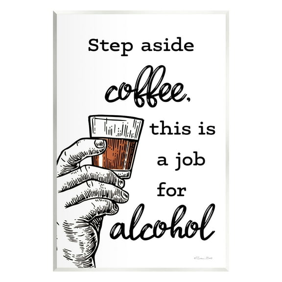 Stupell Industries Step Aside Coffee Funny Food & Beverage Painting Unframed Art Print Wall Art, 10 x 15