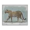 thumbnail image 1 of Stupell Industries Stepping Glam Leopard Animals Painting Gray Framed Art Print Wall Art, 30 x 24, 1 of 2