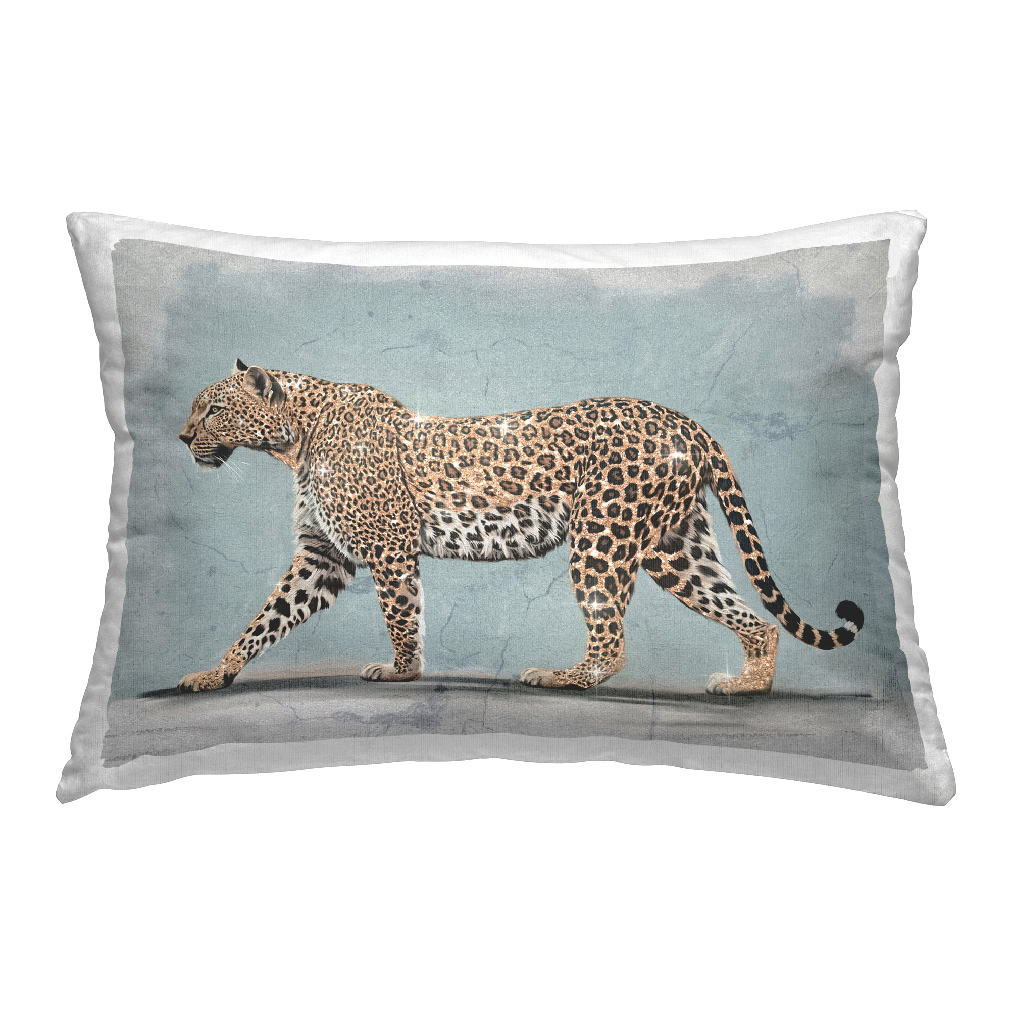 Glam Leopard Print Decorative Throw Pillow
