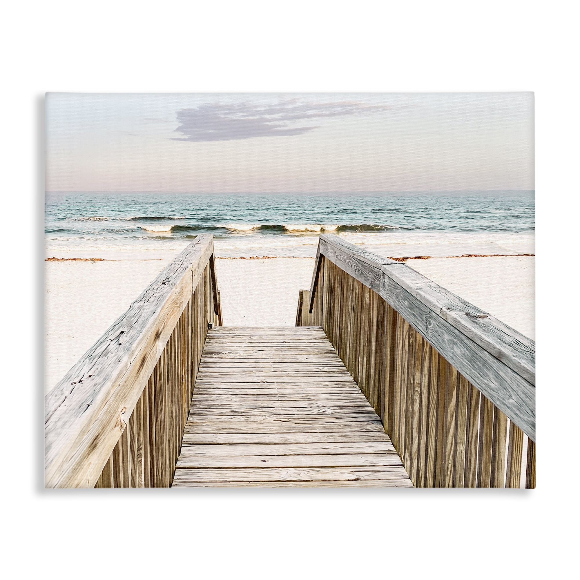 Stupell Industries Steps to Beach Shore Nautical & Beach Photography Wrapped Canvas Art Print Wall Art, 30 x 24
