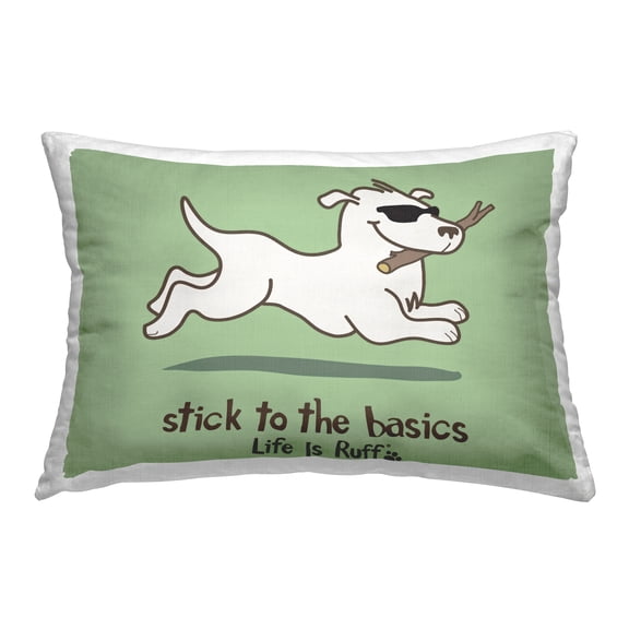 Stupell Industries Stick To Basics Dog Decorative Printed Throw Pillow Design by LIR.