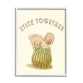 thumbnail image 1 of Stupell Industries Stick Together Retro Typography Floral Cactus Blooming Botanical & Floral Painting White Framed Art Print Wall Art, 11 x 14, 1 of 7