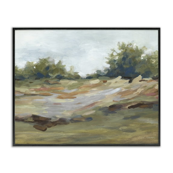 Stupell Industries Still Autumn Brushed Landscape Black Framed Giclee Art design by Carol Robinson, 24 x 30