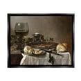 thumbnail image 1 of Stupell Industries Still Life with Herring Wine and Bread Pieter Claesz Painting Painting Jet Black Floating Framed Canvas Print Wall Art, Design by one1000paintings, 1 of 6