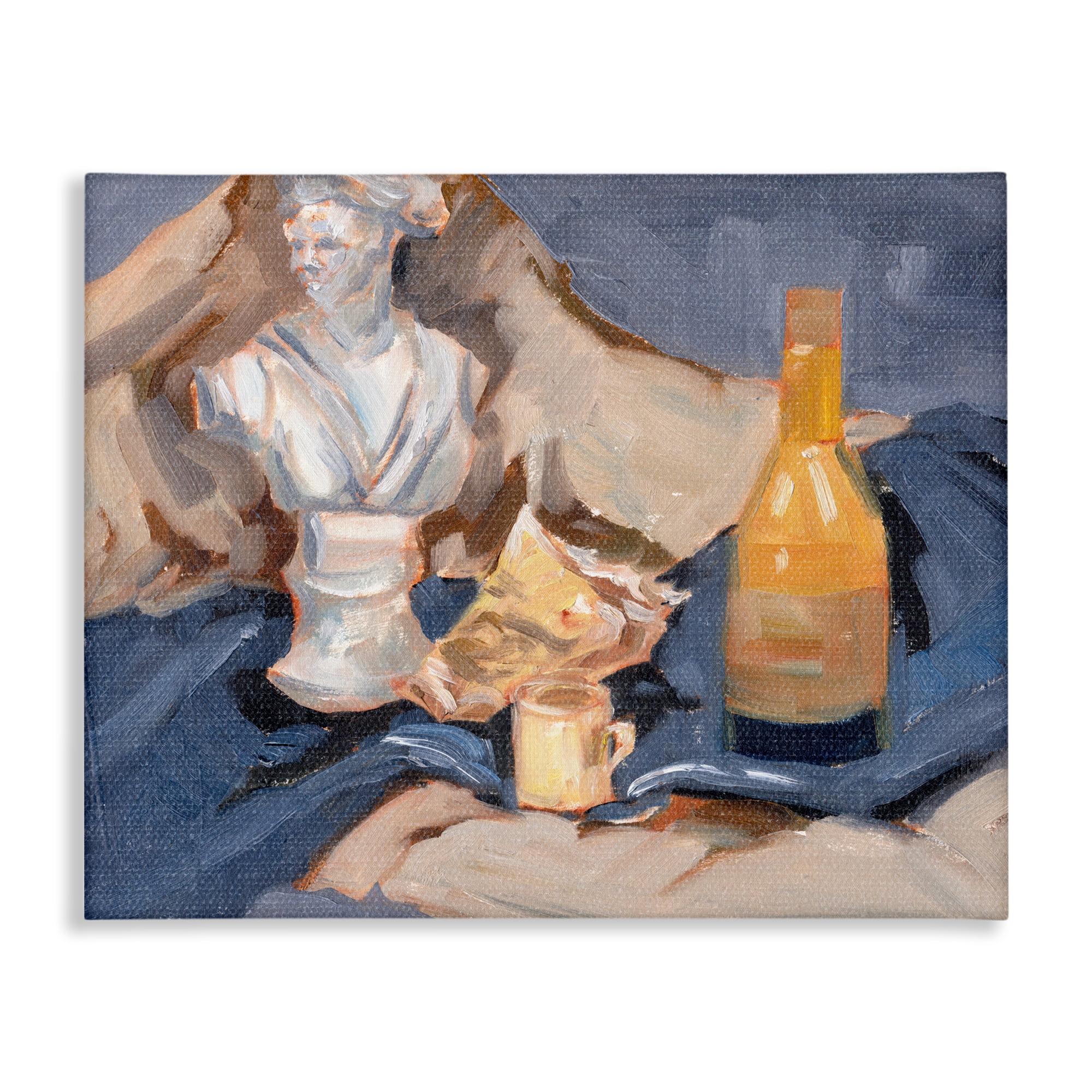 Stupell Industries Still Life on Blanket History & Language Painting Wrapped Canvas Art Print Wall Art, 30 x 24