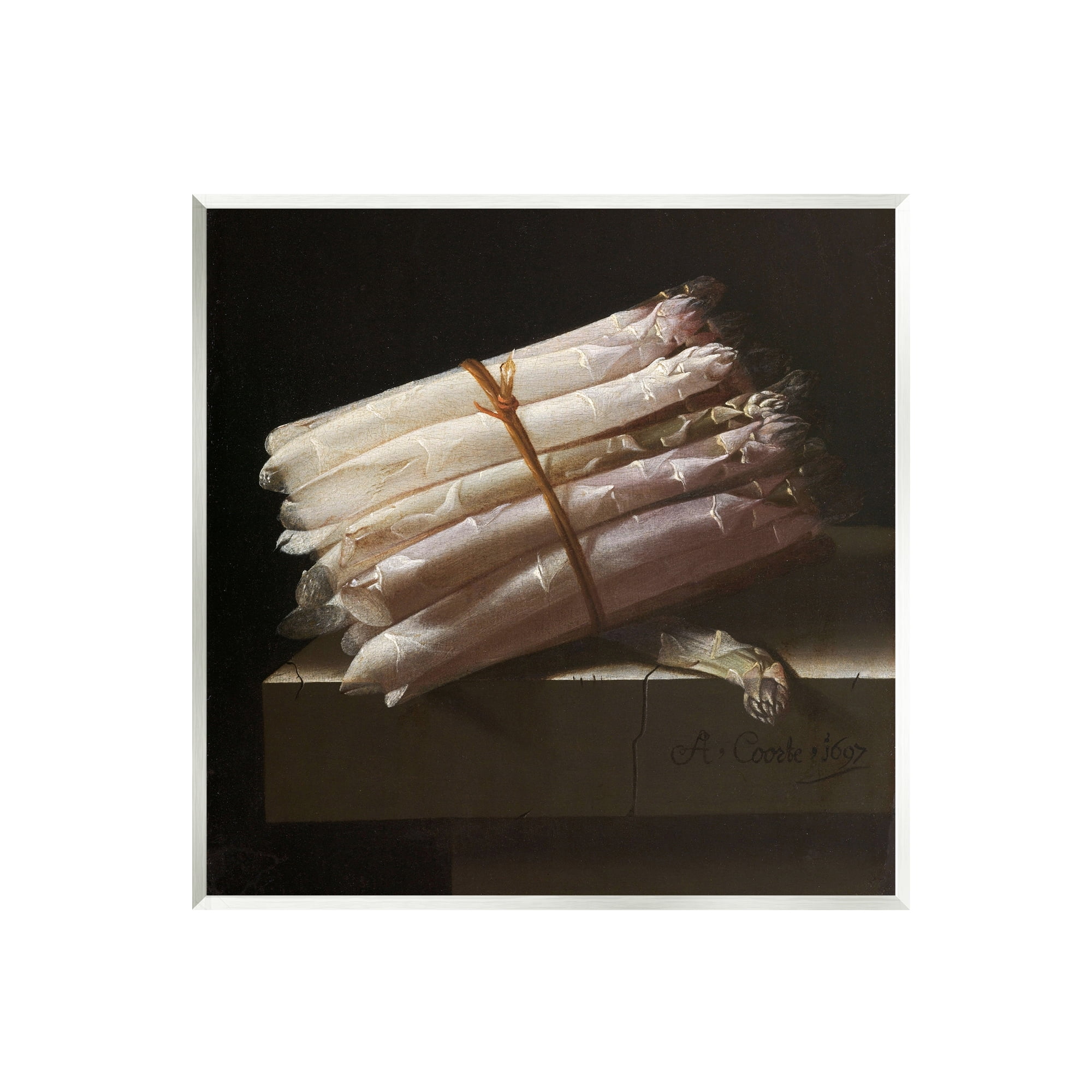 Stupell Industries Still Life with Asparagus Adriaen Coorte Classical Painting Painting Unframed Art Print Wall Art, Design by one1000paintings