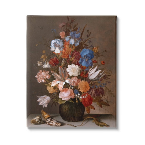 Stupell Industries Still Life with Flowers Balthasar van der Ast Painting Painting Gallery Wrapped Canvas Print Wall Art, Design by one1000paintings
