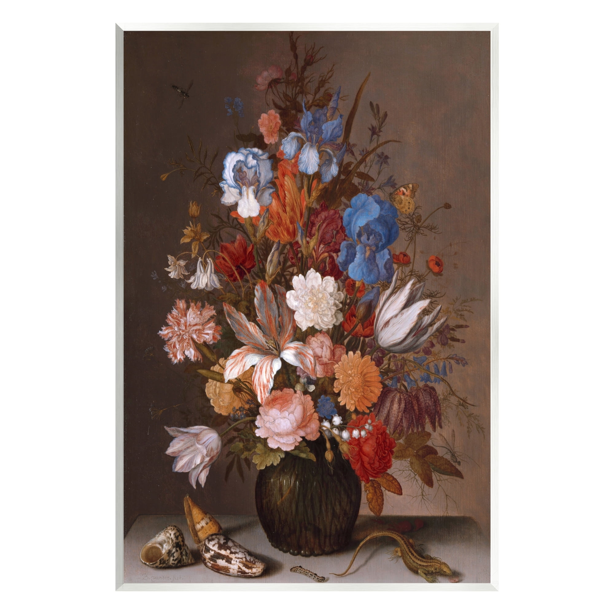 Stupell Industries Still Life with Flowers Balthasar van der Ast Painting Painting Unframed Art Print Wall Art, Design by one1000paintings