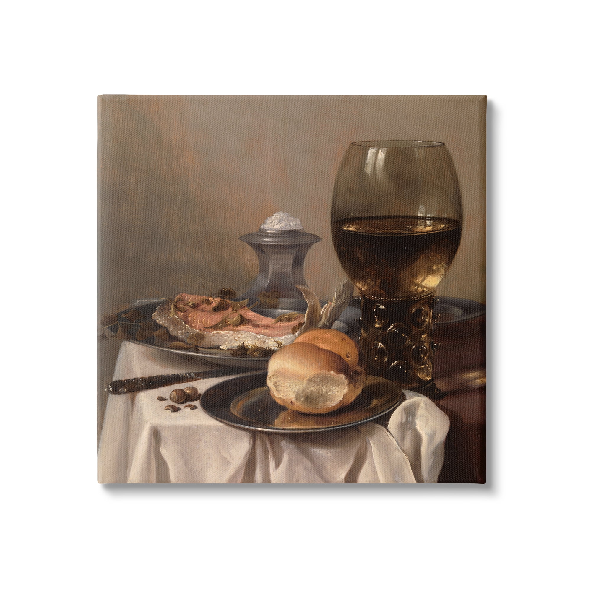 Stupell Industries Still Life with Salt Pieter Claesz Classical Painting Painting Gallery Wrapped Canvas Print Wall Art, Design by one1000paintings