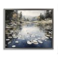 thumbnail image 1 of Stupell Industries Coastal Still Pond with Morning Reflections Gray Floating Frame Canvas Art, 31 x 25, by Franklyn Gregory, 1 of 8