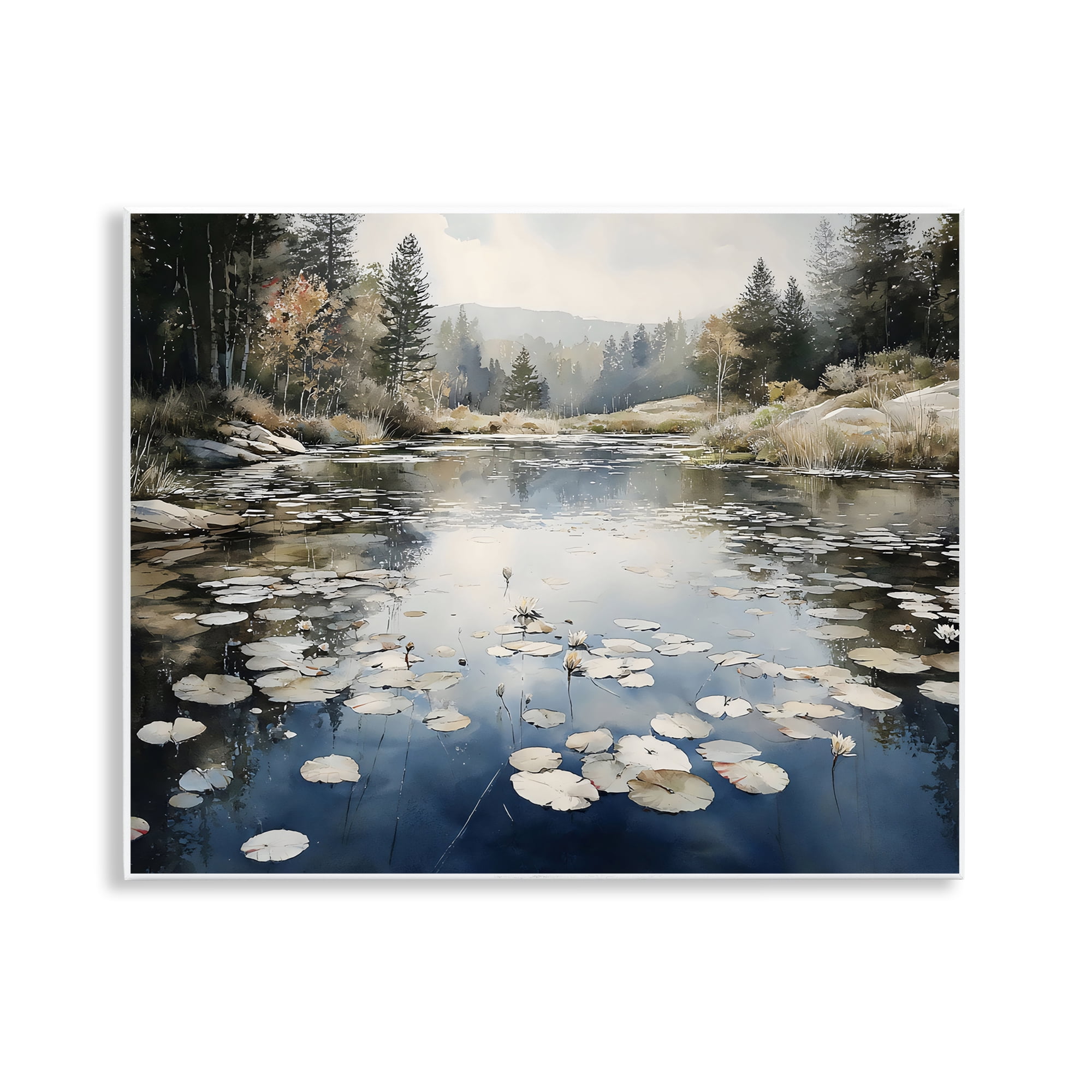 Stupell Industries Still Pond with Morning Reflections Wall Plaque Art, design by Franklyn Gregory