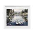 thumbnail image 1 of Stupell Industries Coastal Still Pond with Morning Reflections White Framed Print Under Glass, 21 x 17, by Franklyn Gregory, 1 of 8