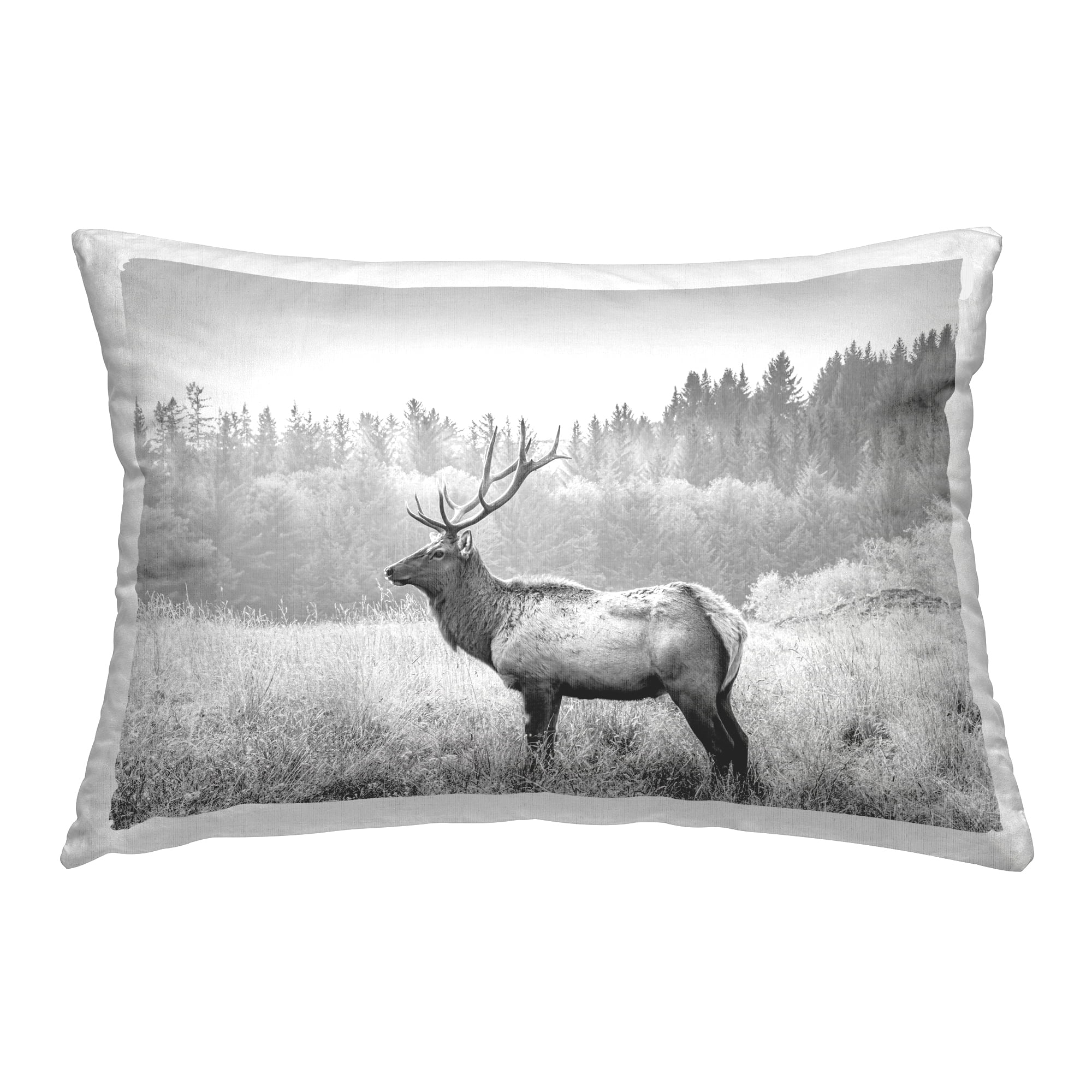 Stupell Industries Stoic American Elk Decorative Printed Throw Pillow Design by Sisi and Seb.