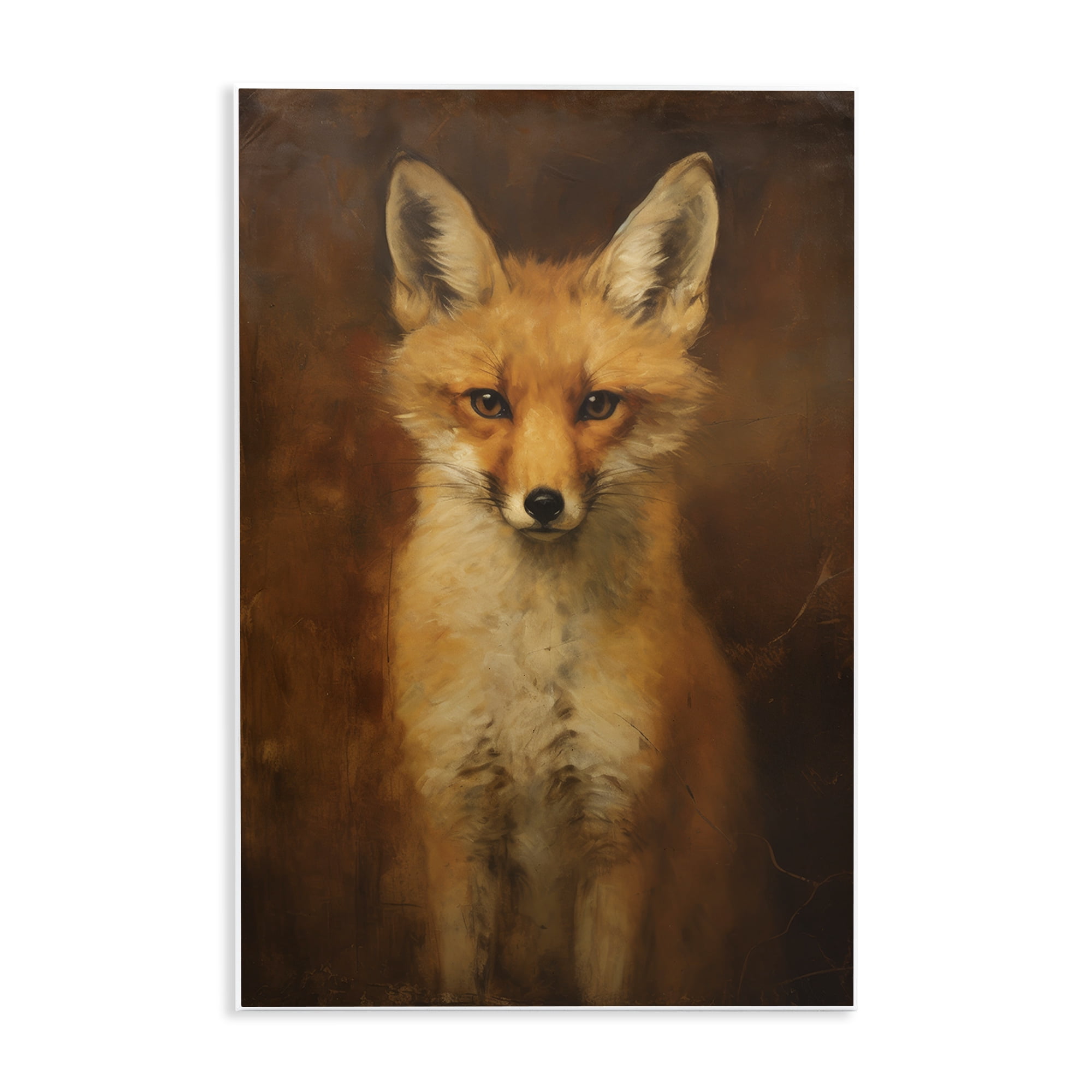 Stupell Industries Stoic Baby Fox Animals & Insects Painting Unframed Art Print Wall Art, 13 x 19