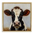 thumbnail image 1 of Stupell Industries Stoic Cow Gaze Portrait Animals Painting Gold Floater Framed Canvas Art Print Wall Art, 18 x 18, 1 of 10