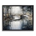 thumbnail image 1 of Stupell Industries Rustic Lodge Stone Bridge over Stream Black Floating Frame Canvas Art, 21 x 17, by Franklyn Gregory, 1 of 8