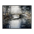 thumbnail image 1 of Stupell Industries Rustic Lodge Stone Bridge over Stream Black Framed Giclee Art, 14 x 11, by Franklyn Gregory, 1 of 8