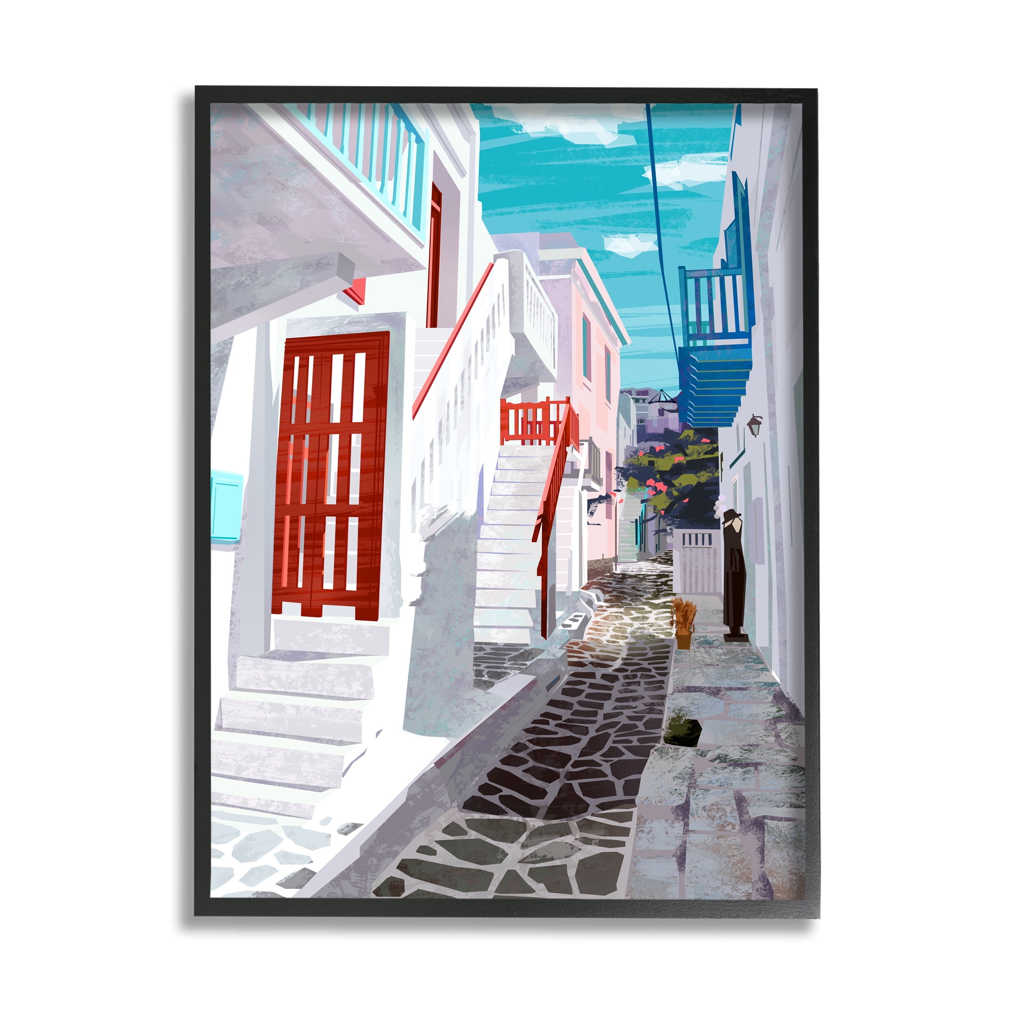 Stupell Industries Stone Path Alleyway Nautical City Architecture Quiet Street, 11 x 14, Designed by Ziwei Li