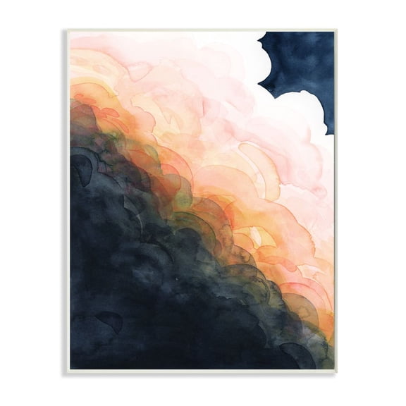 Stupell Industries Storm Cloud Abstraction at Sunset Watercolor Wall Plaque Design by Grace Popp