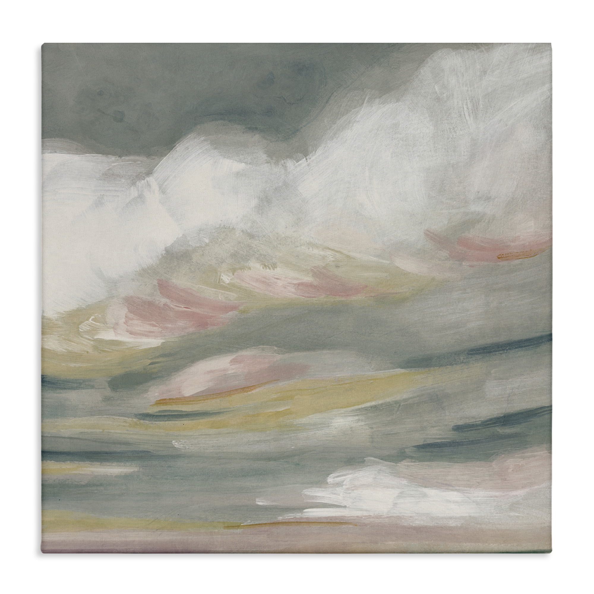 Stupell Industries Storm Clouds Abstraction Landscape Painting Gallery Wrapped Canvas Art Print Wall Art, 36 x 36