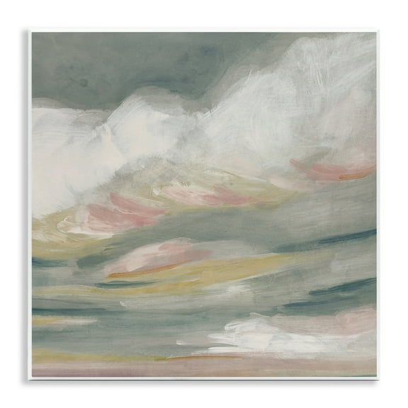 Stupell Industries Storm Clouds Abstraction Landscape Painting Unframed Art Print Wall Art, 12 x 12