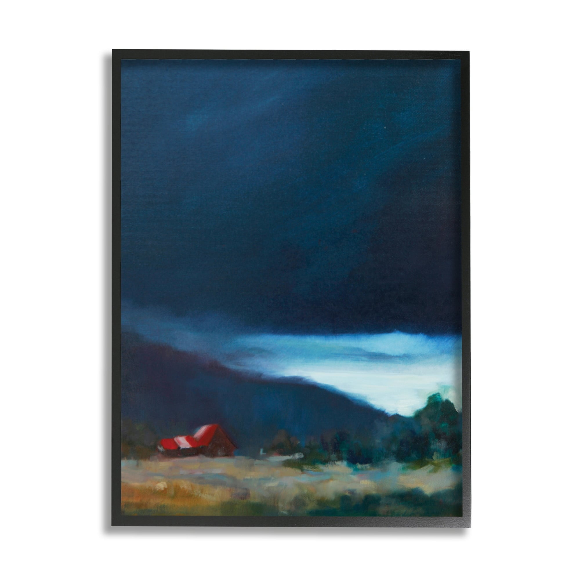 Stupell Industries Storm Clouds over Countryside Cottage Landscape,24 x 30,Designed by Eddie Barbini