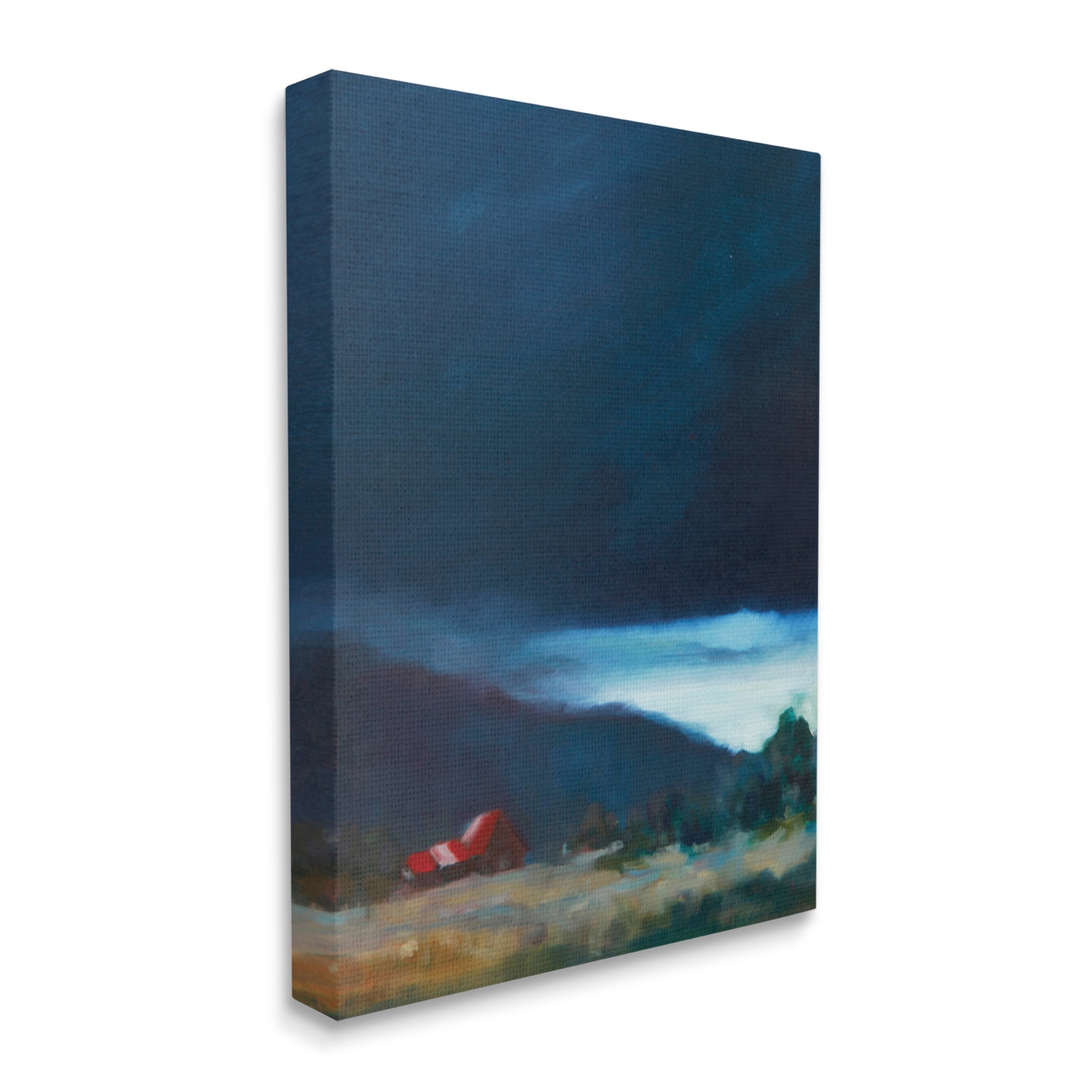 Stupell Industries Storm Clouds over Countryside Cottage Landscape,36 x 48,Designed by Eddie Barbini