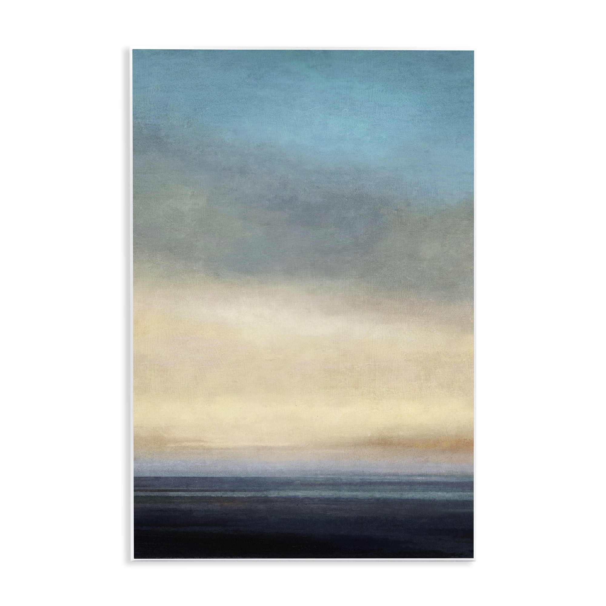 Stupell Industries Stormy Beach Abstraction Coastal Painting Unframed Art Print Wall Art, 13 x 19