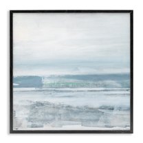 Stupell Industries Stormy Blue Grey Ocean Abstract Painting Black Framed Art Print Wall Art, 12 x 12