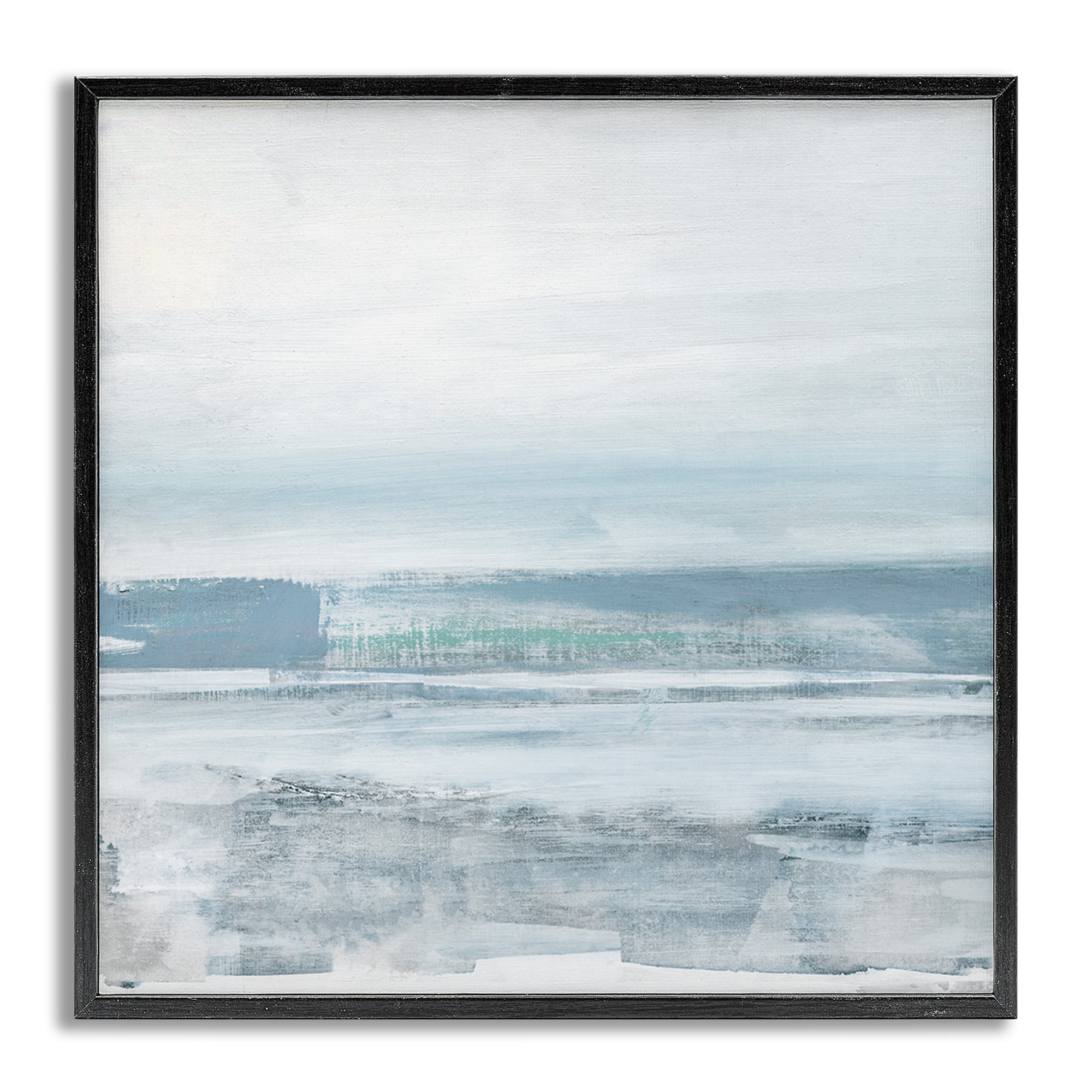 Stupell Industries Stormy Blue Grey Ocean Abstract Painting Gray Framed Art Print Wall Art, 24 x 24