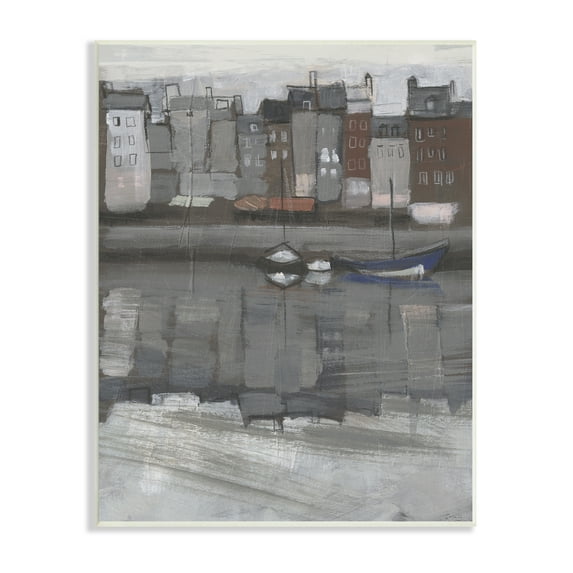 Stupell Industries Stormy Coastal City Landscape Murky Sea Port, 10 x 15, Design by Jennifer Paxton Parker