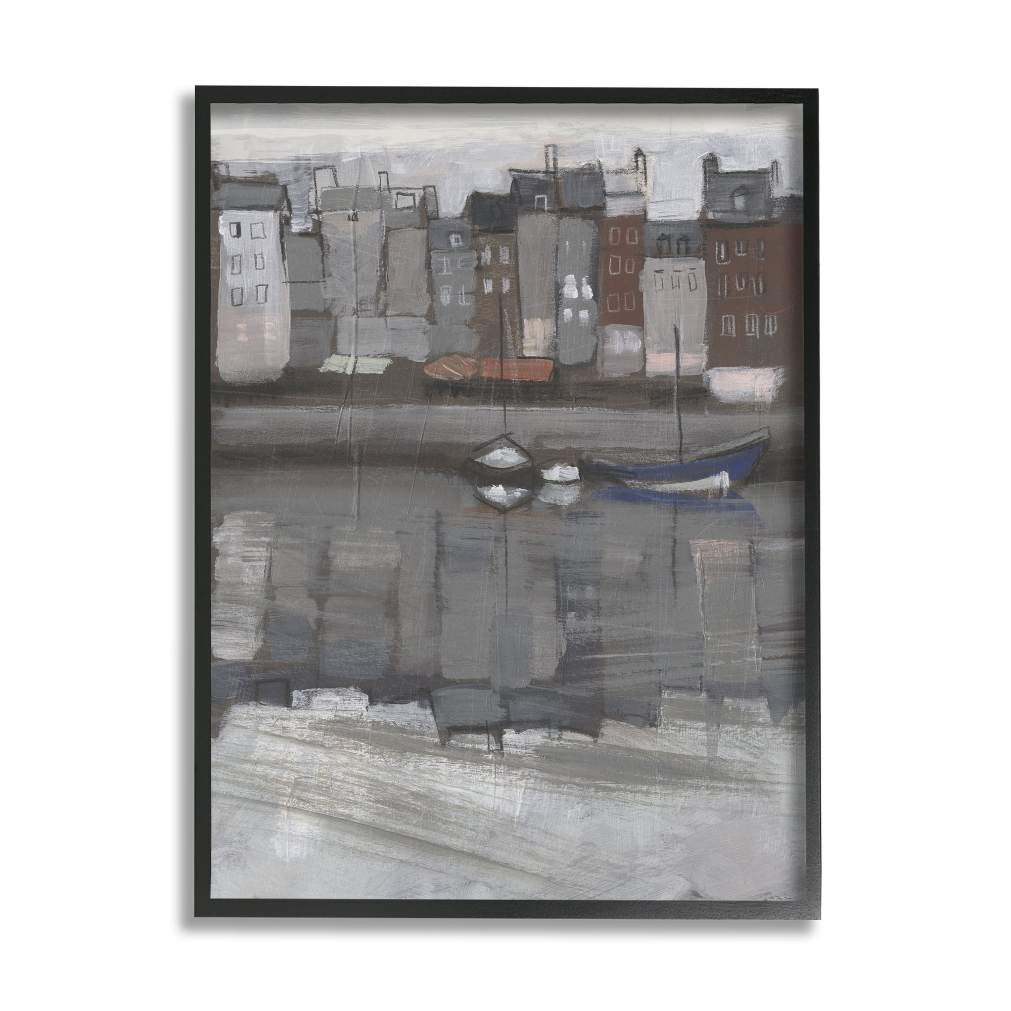 Stupell Industries Stormy Coastal City Landscape Murky Sea Port, 11 x 14, Design by Jennifer Paxton Parker