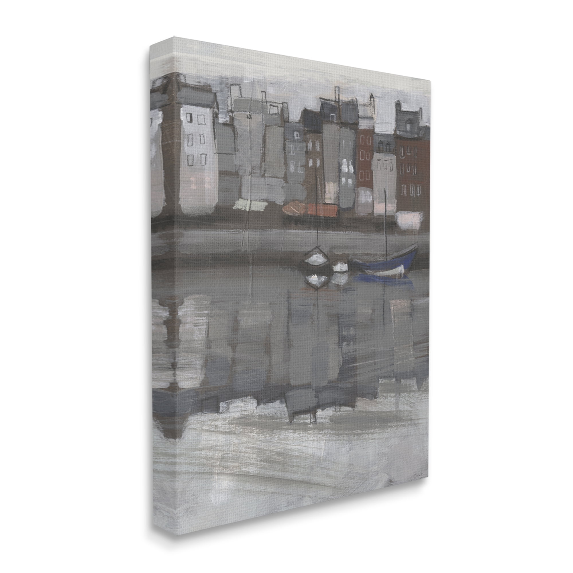 Stupell Industries Stormy Coastal City Landscape Murky Sea Port, 36 x 48, Design by Jennifer Paxton Parker