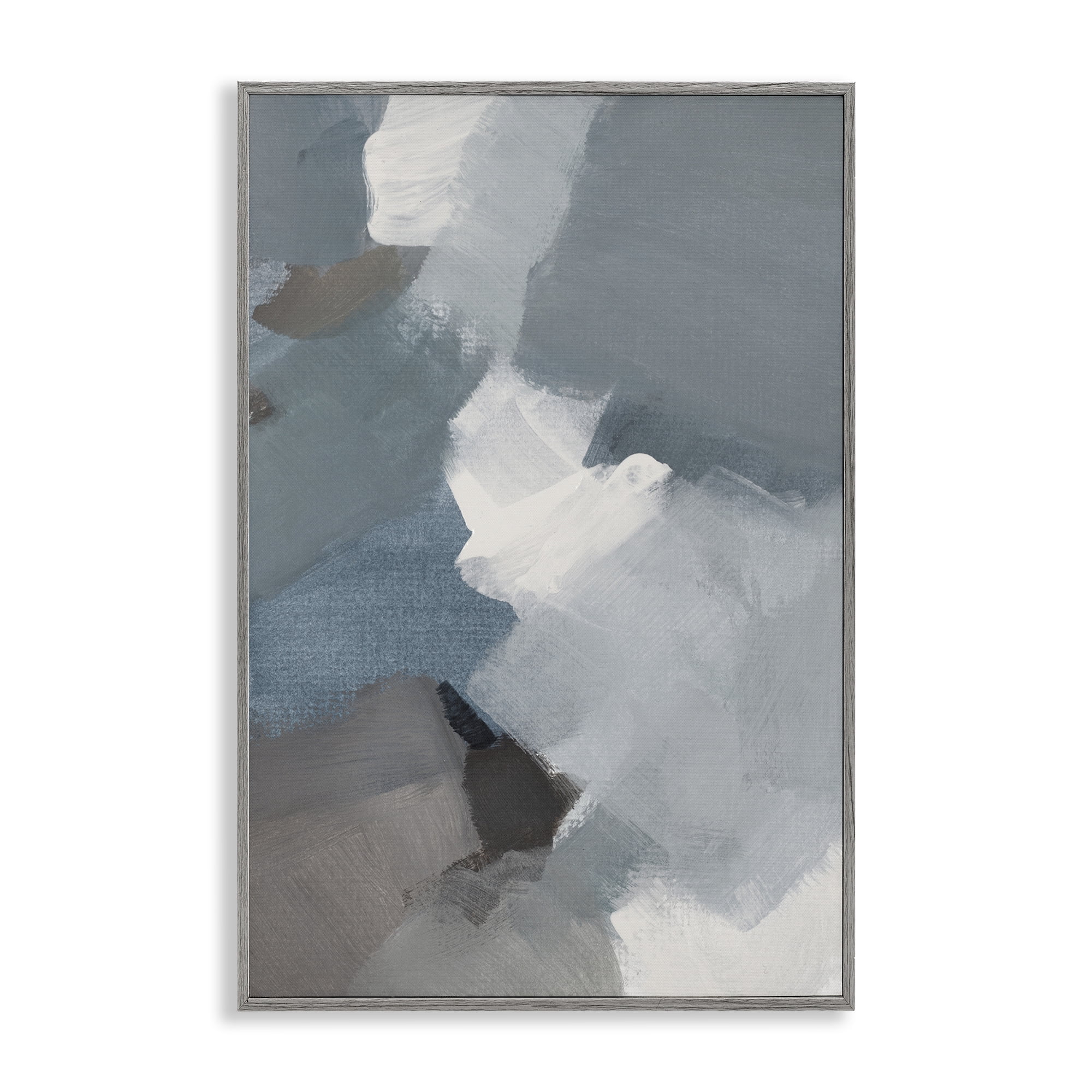 Stupell Industries Stormy Grey Abstract Gray Framed Giclee Art, design by Lanie Loreth