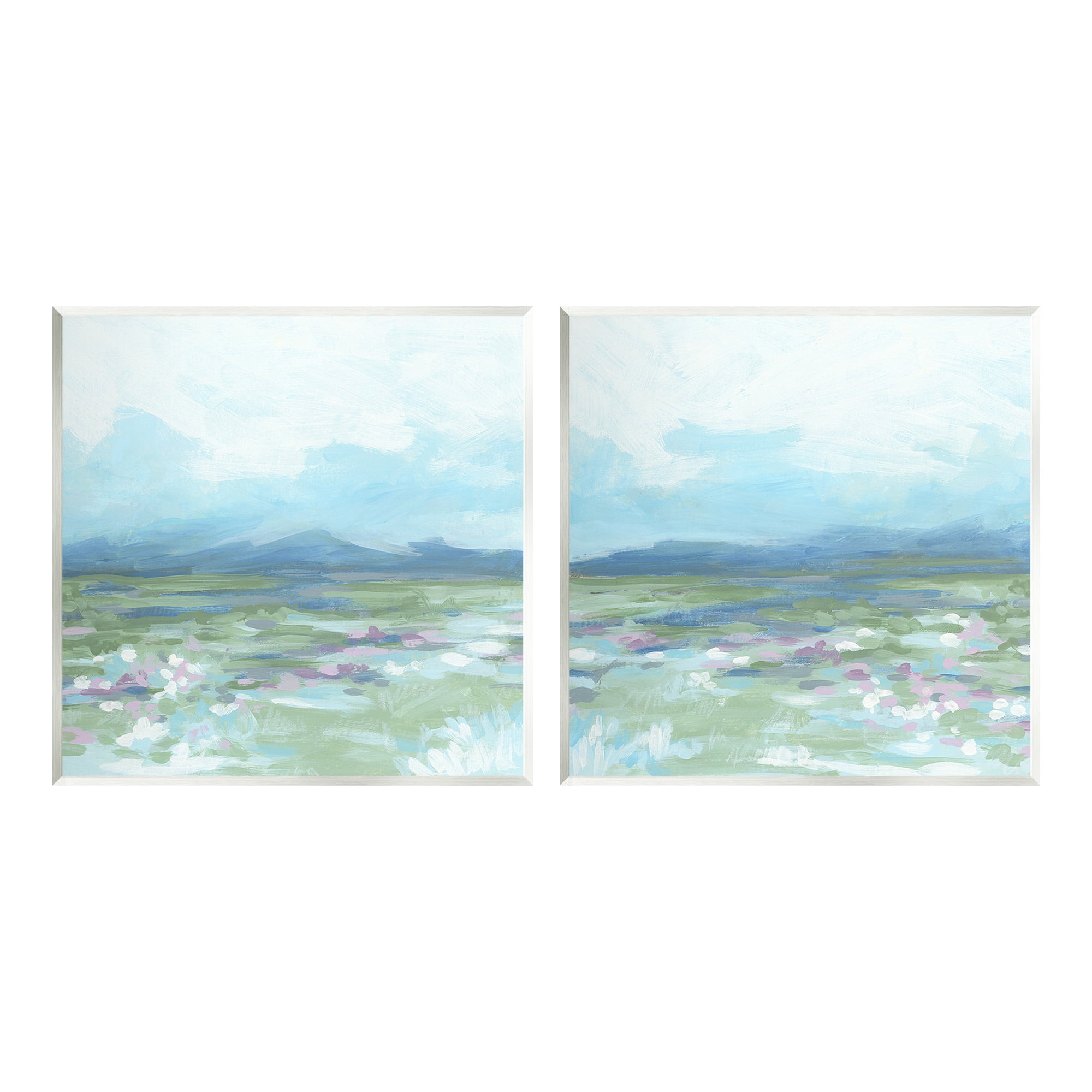 Stupell Industries Stormy Mountain Landscape Landscape Painting Unframed Art Print Wall Art, 12 x 12, Set of 2