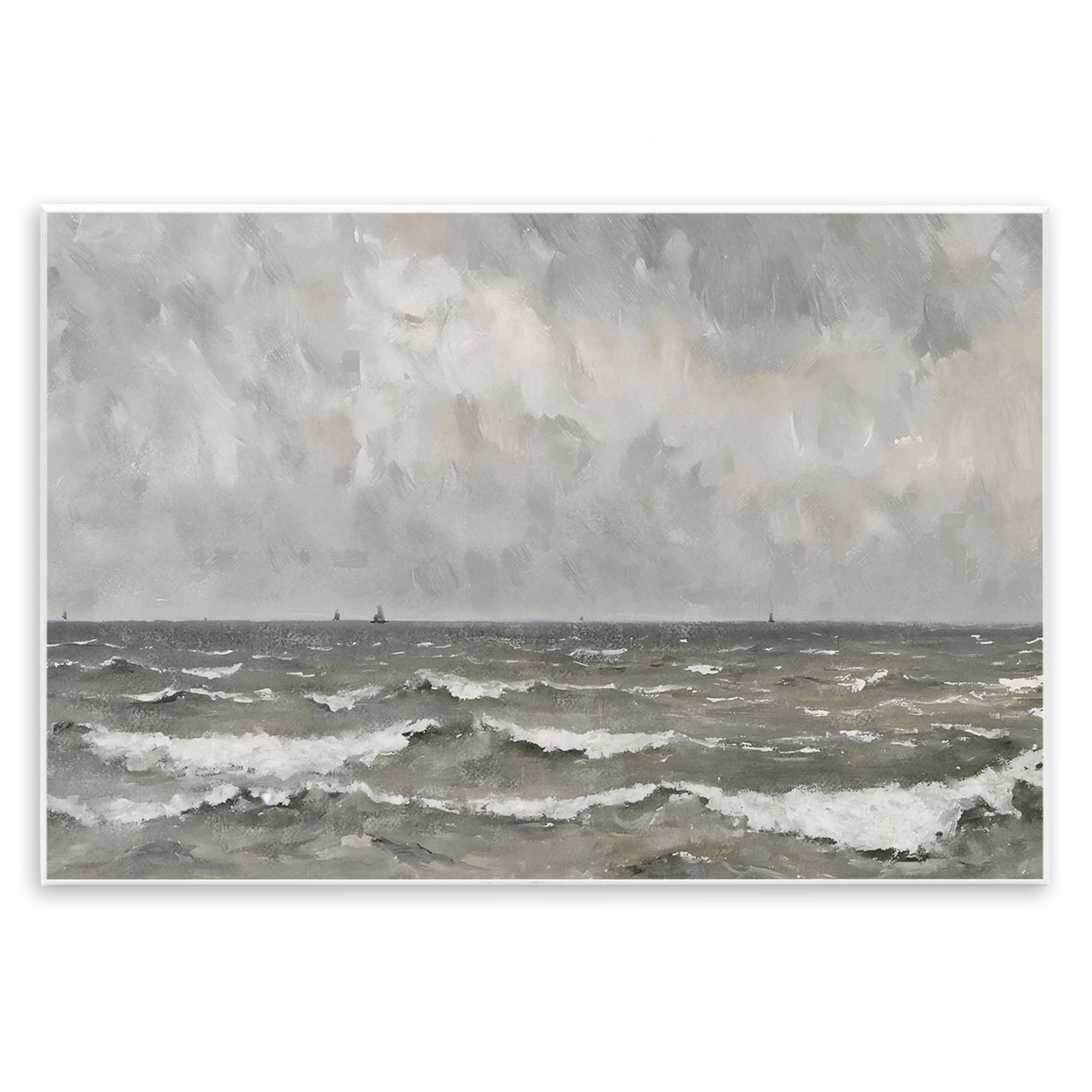 Stupell Industries Stormy Ripples at Sea Wall Plaque Art, design by Jacky Ngan