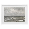 thumbnail image 1 of Stupell Industries Coastal Stormy Ripples at Sea White Framed Print Under Glass, 23 x 17, by Jacky Ngan, 1 of 8
