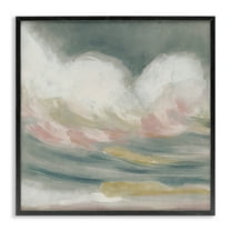 Stupell Industries Stormy Rolling Waves Landscape Painting Black Framed Art Print Wall Art, 12 x 12